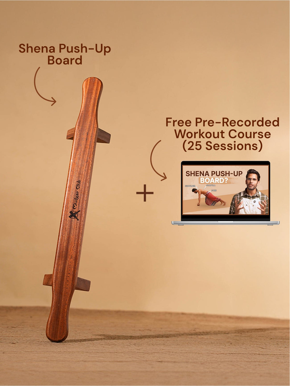 Shena Push-Up Board size guide based on user height