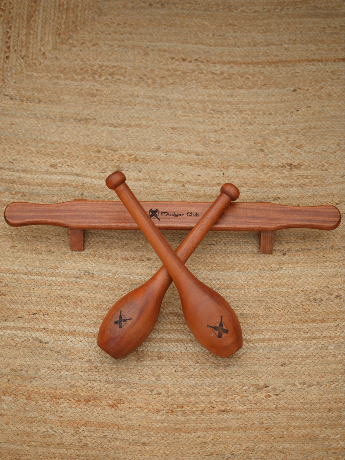 Wooden Shena Push-Up Board with support pieces