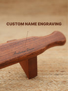 Custom name engraving on the wooden Shena push-up board